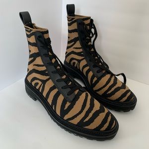 Loeffler Randall Knit Lace Up Bootie